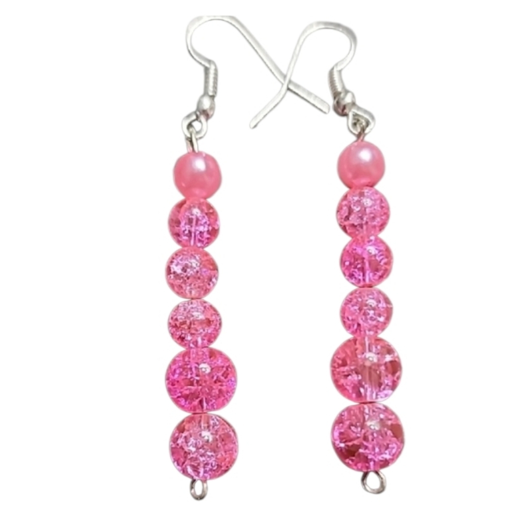 💥4 for $20💥Pink Beaded Earrings